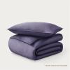 image:imageBare Home 100 Organic Cotton Sateen Duvet Cover Set  Full  400 Thread Count  Smooth Sateen Weave  Warm amp Luxurious  Duvet Cover Full Bering Sea08  Dusty Purple No Comforter