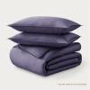 image:imageBare Home 100 Organic Cotton Sateen Duvet Cover Set  Full  400 Thread Count  Smooth Sateen Weave  Warm amp Luxurious  Duvet Cover Full Bering Sea08  Dusty Purple No Comforter