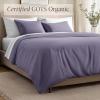 image:imageBare Home 100 Organic Cotton Sateen Duvet Cover Set  Full  400 Thread Count  Smooth Sateen Weave  Warm amp Luxurious  Duvet Cover Full Bering Sea08  Dusty Purple No Comforter
