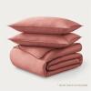 image:imageBare Home 100 Organic Cotton Sateen Duvet Cover Set  Full  400 Thread Count  Smooth Sateen Weave  Warm amp Luxurious  Duvet Cover Full Bering Sea09  Dusty Rose No Comforter