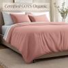 image:imageBare Home 100 Organic Cotton Sateen Duvet Cover Set  Full  400 Thread Count  Smooth Sateen Weave  Warm amp Luxurious  Duvet Cover Full Bering Sea09  Dusty Rose No Comforter