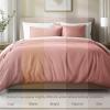 image:imageBare Home 100 Organic Cotton Sateen Duvet Cover Set  Full  400 Thread Count  Smooth Sateen Weave  Warm amp Luxurious  Duvet Cover Full Bering Sea09  Dusty Rose No Comforter