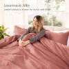 image:imageBare Home 100 Organic Cotton Sateen Duvet Cover Set  Full  400 Thread Count  Smooth Sateen Weave  Warm amp Luxurious  Duvet Cover Full Bering Sea09  Dusty Rose No Comforter