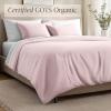 image:imageBare Home 100 Organic Cotton Sateen Duvet Cover Set  Full  400 Thread Count  Smooth Sateen Weave  Warm amp Luxurious  Duvet Cover Full Bering Sea10  Dusty Pink No Comforter