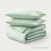 image:imageBare Home 100 Organic Cotton Sateen Duvet Cover Set  Full  400 Thread Count  Smooth Sateen Weave  Warm amp Luxurious  Duvet Cover Full Bering Sea11  Willow No Comforter