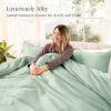 image:imageBare Home 100 Organic Cotton Sateen Duvet Cover Set  Full  400 Thread Count  Smooth Sateen Weave  Warm amp Luxurious  Duvet Cover Full Bering Sea11  Willow No Comforter