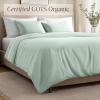 image:imageBare Home 100 Organic Cotton Sateen Duvet Cover Set  Full  400 Thread Count  Smooth Sateen Weave  Warm amp Luxurious  Duvet Cover Full Bering Sea11  Willow No Comforter
