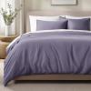 image:imageBare Home 100 Organic Cotton Sateen Duvet Cover Set  Full  400 Thread Count  Smooth Sateen Weave  Warm amp Luxurious  Duvet Cover Full Bering Sea08  Dusty Purple No Comforter