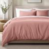 image:imageBare Home 100 Organic Cotton Sateen Duvet Cover Set  Full  400 Thread Count  Smooth Sateen Weave  Warm amp Luxurious  Duvet Cover Full Bering Sea09  Dusty Rose No Comforter