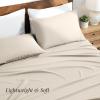 image:imageIvy Union Full Extra Long Sheet Set  UltraSoft Cooling with Deep Pockets  Breathable EasyFit  Hotel Luxury Bedding Sheets amp Pillowcases Full XL Grey07  Sand