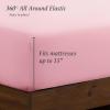 image:imageIvy Union Full Extra Long Sheet Set  UltraSoft Cooling with Deep Pockets  Breathable EasyFit  Hotel Luxury Bedding Sheets amp Pillowcases Full XL Grey12  Light Pink