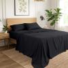 image:imageIvy Union Full Extra Long Sheet Set  UltraSoft Cooling with Deep Pockets  Breathable EasyFit  Hotel Luxury Bedding Sheets amp Pillowcases Full XL Grey02  Black