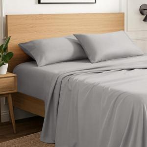 image:imageIvy Union Full Extra Long Sheet Set  UltraSoft Cooling with Deep Pockets  Breathable EasyFit  Hotel Luxury Bedding Sheets amp Pillowcases Full XL Grey05  Light Grey