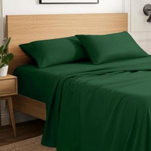 image:imageIvy Union Full Extra Long Sheet Set  UltraSoft Cooling with Deep Pockets  Breathable EasyFit  Hotel Luxury Bedding Sheets amp Pillowcases Full XL Grey10  Forest Green