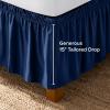 image:imageBare Home Wrap Around Bed Skirt  for King Size Beds with 15 inch Tailored Drop  Easy Fit Elastic Strap  Adjustable and Ruffled Style  Wrinkle Fade and Stain Free King Grey08  Dark Blue