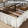 image:imageBare Home Wrap Around Bed Skirt  for King Size Beds with 15 inch Tailored Drop  Easy Fit Elastic Strap  Adjustable and Ruffled Style  Wrinkle Fade and Stain Free King Grey05  Cream