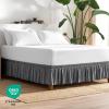 image:imageBare Home Wrap Around Bed Skirt  for King Size Beds with 15 inch Tailored Drop  Easy Fit Elastic Strap  Adjustable and Ruffled Style  Wrinkle Fade and Stain Free King Grey03  Grey