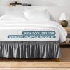 image:imageBare Home Wrap Around Bed Skirt  for King Size Beds with 15 inch Tailored Drop  Easy Fit Elastic Strap  Adjustable and Ruffled Style  Wrinkle Fade and Stain Free King Grey03  Grey