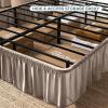 image:imageBare Home Wrap Around Bed Skirt  for King Size Beds with 15 inch Tailored Drop  Easy Fit Elastic Strap  Adjustable and Ruffled Style  Wrinkle Fade and Stain Free King Grey07  Taupe