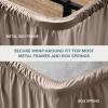 image:imageBare Home Wrap Around Bed Skirt  for King Size Beds with 15 inch Tailored Drop  Easy Fit Elastic Strap  Adjustable and Ruffled Style  Wrinkle Fade and Stain Free King Grey07  Taupe
