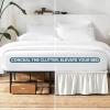 image:imageBare Home Wrap Around Bed Skirt  for King Size Beds with 15 inch Tailored Drop  Easy Fit Elastic Strap  Adjustable and Ruffled Style  Wrinkle Fade and Stain Free King Grey05  Cream