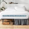 image:imageBare Home Wrap Around Bed Skirt  for King Size Beds with 15 inch Tailored Drop  Easy Fit Elastic Strap  Adjustable and Ruffled Style  Wrinkle Fade and Stain Free King Grey03  Grey