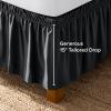 image:imageBare Home Wrap Around Bed Skirt  for King Size Beds with 15 inch Tailored Drop  Easy Fit Elastic Strap  Adjustable and Ruffled Style  Wrinkle Fade and Stain Free King Grey02  Black