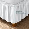 image:imageBare Home Wrap Around Bed Skirt  for King Size Beds with 15 inch Tailored Drop  Easy Fit Elastic Strap  Adjustable and Ruffled Style  Wrinkle Fade and Stain Free King Grey01  White