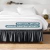 image:imageBare Home Wrap Around Bed Skirt  for King Size Beds with 15 inch Tailored Drop  Easy Fit Elastic Strap  Adjustable and Ruffled Style  Wrinkle Fade and Stain Free King Grey02  Black