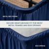 image:imageBare Home Wrap Around Bed Skirt  for King Size Beds with 15 inch Tailored Drop  Easy Fit Elastic Strap  Adjustable and Ruffled Style  Wrinkle Fade and Stain Free King Grey08  Dark Blue