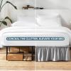 image:imageBare Home Wrap Around Bed Skirt  for King Size Beds with 15 inch Tailored Drop  Easy Fit Elastic Strap  Adjustable and Ruffled Style  Wrinkle Fade and Stain Free King Grey04  Light Grey