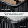 image:imageBare Home Wrap Around Bed Skirt  for King Size Beds with 15 inch Tailored Drop  Easy Fit Elastic Strap  Adjustable and Ruffled Style  Wrinkle Fade and Stain Free King Grey02  Black