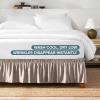 image:imageBare Home Wrap Around Bed Skirt  for King Size Beds with 15 inch Tailored Drop  Easy Fit Elastic Strap  Adjustable and Ruffled Style  Wrinkle Fade and Stain Free King Grey07  Taupe