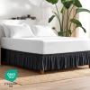 image:imageBare Home Wrap Around Bed Skirt  for King Size Beds with 15 inch Tailored Drop  Easy Fit Elastic Strap  Adjustable and Ruffled Style  Wrinkle Fade and Stain Free King Grey02  Black