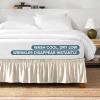 image:imageBare Home Wrap Around Bed Skirt  for King Size Beds with 15 inch Tailored Drop  Easy Fit Elastic Strap  Adjustable and Ruffled Style  Wrinkle Fade and Stain Free King Grey06  Sand