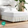 image:imageBare Home Wrap Around Bed Skirt  for King Size Beds with 15 inch Tailored Drop  Easy Fit Elastic Strap  Adjustable and Ruffled Style  Wrinkle Fade and Stain Free King Grey05  Cream