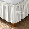 image:imageBare Home Wrap Around Bed Skirt  for King Size Beds with 15 inch Tailored Drop  Easy Fit Elastic Strap  Adjustable and Ruffled Style  Wrinkle Fade and Stain Free King Grey05  Cream