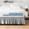image:imageBare Home Wrap Around Bed Skirt  for King Size Beds with 15 inch Tailored Drop  Easy Fit Elastic Strap  Adjustable and Ruffled Style  Wrinkle Fade and Stain Free King Grey04  Light Grey