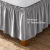 image:imageBare Home Wrap Around Bed Skirt  for King Size Beds with 15 inch Tailored Drop  Easy Fit Elastic Strap  Adjustable and Ruffled Style  Wrinkle Fade and Stain Free King Grey04  Light Grey