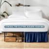 image:imageBare Home Wrap Around Bed Skirt  for King Size Beds with 15 inch Tailored Drop  Easy Fit Elastic Strap  Adjustable and Ruffled Style  Wrinkle Fade and Stain Free King Grey08  Dark Blue