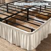 image:imageBare Home Wrap Around Bed Skirt  for King Size Beds with 15 inch Tailored Drop  Easy Fit Elastic Strap  Adjustable and Ruffled Style  Wrinkle Fade and Stain Free King Grey06  Sand
