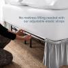 image:imageBare Home Wrap Around Bed Skirt  for King Size Beds with 15 inch Tailored Drop  Easy Fit Elastic Strap  Adjustable and Ruffled Style  Wrinkle Fade and Stain Free King Grey04  Light Grey