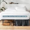 image:imageBare Home Wrap Around Bed Skirt  for King Size Beds with 15 inch Tailored Drop  Easy Fit Elastic Strap  Adjustable and Ruffled Style  Wrinkle Fade and Stain Free King Grey02  Black