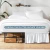 image:imageBare Home Wrap Around Bed Skirt  for King Size Beds with 15 inch Tailored Drop  Easy Fit Elastic Strap  Adjustable and Ruffled Style  Wrinkle Fade and Stain Free King Grey01  White