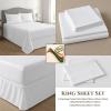 image:imageBare Home 100 Organic Cotton King Sheet Set  400 Thread Count  Smooth Sateen Weave  Breathable amp Cooling  Hotel Luxury Set  Deep Pocket Bed Sheets King Sand01  White