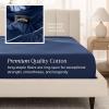 image:imageBare Home 100 Organic Cotton King Sheet Set  400 Thread Count  Smooth Sateen Weave  Breathable amp Cooling  Hotel Luxury Set  Deep Pocket Bed Sheets King Sand10  Dark Blue