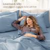 image:imageBare Home 100 Organic Cotton King Sheet Set  400 Thread Count  Smooth Sateen Weave  Breathable amp Cooling  Hotel Luxury Set  Deep Pocket Bed Sheets King Sand12  Dusty Blue