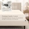 image:imageBare Home 100 Organic Cotton King Sheet Set  400 Thread Count  Smooth Sateen Weave  Breathable amp Cooling  Hotel Luxury Set  Deep Pocket Bed Sheets King Sand09  Cream