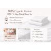 image:imageBare Home 100 Organic Cotton King Sheet Set  400 Thread Count  Smooth Sateen Weave  Breathable amp Cooling  Hotel Luxury Set  Deep Pocket Bed Sheets King Sand01  White