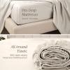 image:imageBare Home 100 Organic Cotton King Sheet Set  400 Thread Count  Smooth Sateen Weave  Breathable amp Cooling  Hotel Luxury Set  Deep Pocket Bed Sheets King Sand06  French Beige
